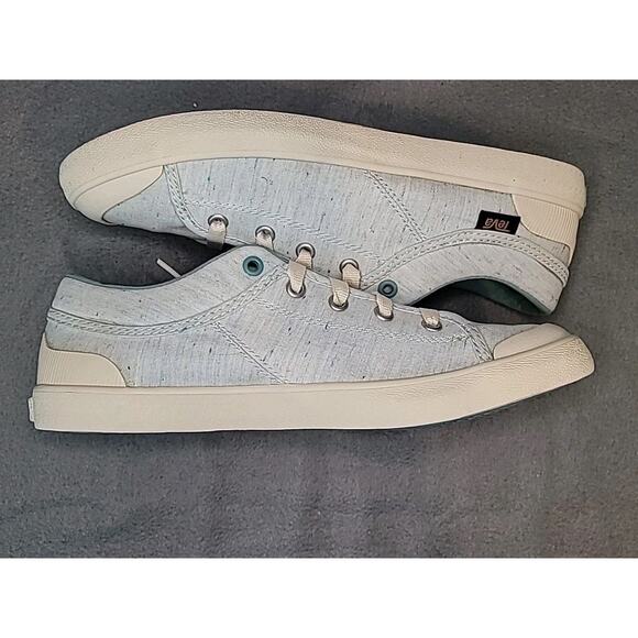 Teva Freewheel Washed Canvas Sneakers, Women's Size 9.5 Blue Natural - Picture 8 of 9